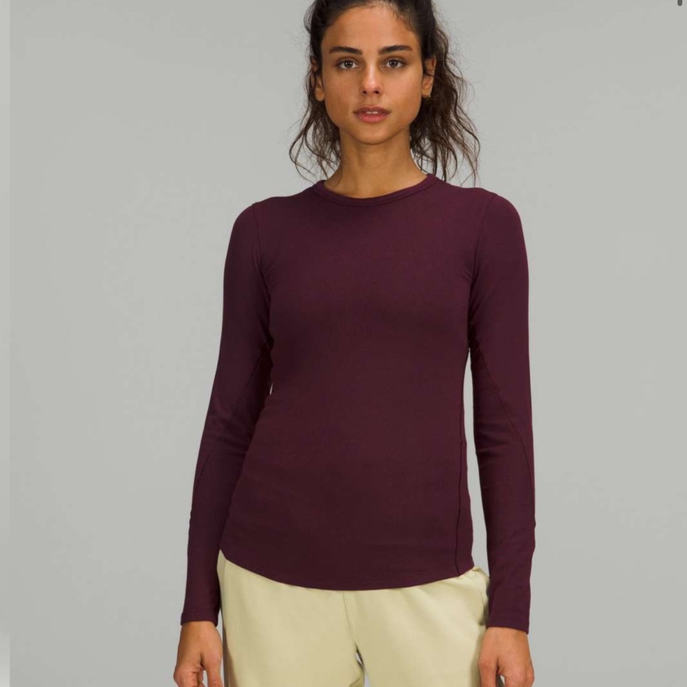 Lululemon Hold Tight Long Sleeve Top Cassis Size 8